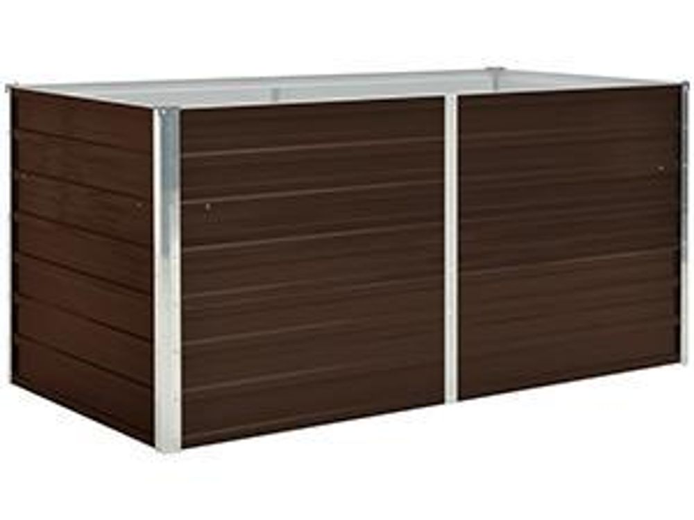 vidaXL Hochbeet Braun 160 x 80 x 77 cm Verzinkter Stahl