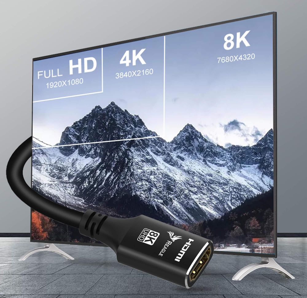 HDMI Verlängerungskabel HDMI 2.1 Stecker auf Buchse 4K 144Hz Reagle Kabel 1.5M