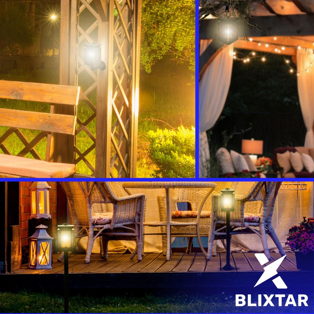 Blixtar Solar Led Gartenlampe 3In1 – Solar Laterne, Led Licht Mit Flammen‑Effekt, Wasserdicht, Dekorative Pochtenie & Wegebeleuchtung Laterne Fackel