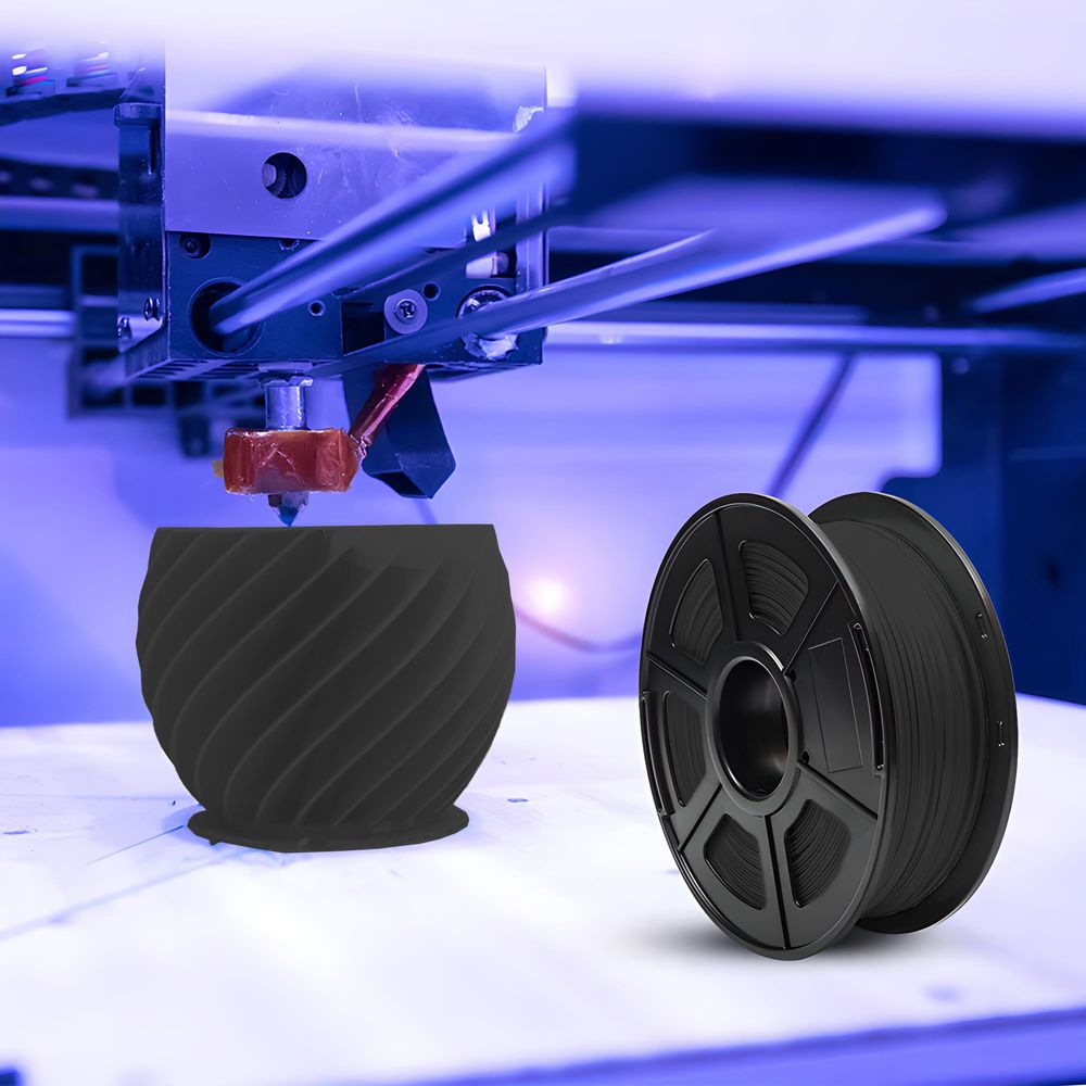 3D Drucker PLA 1.75mm Filament Rolle  Stift Spule Spool 3D-Drucker 3D-Stifte ABS Filament Druckmaterialien Printer Stift Schwarz 68M Schwarz Retoo