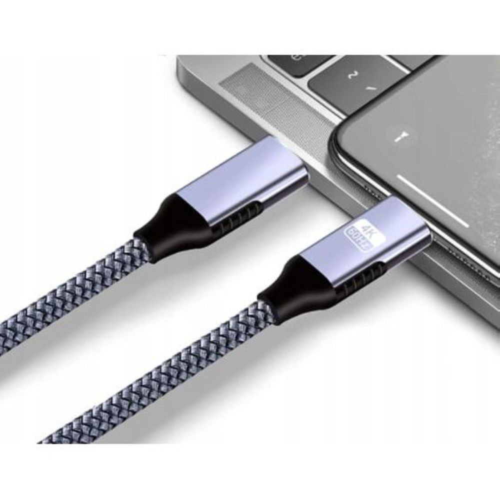 Kábel - Thunderbolt 3 USB-C na USB-C - 4K 60 Hz - 10 Gbit/s - 100 W PD 5A - 2 m - nylon - čierny