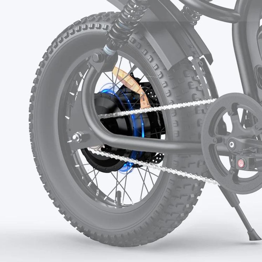 AVDL A13 elektrische MTB-fatbike 16 inch, compacte elektrische offroadfiets voor jongeren, Pedelec 25 km/u, 460 Wh accu, lcd-display, voor scholieren