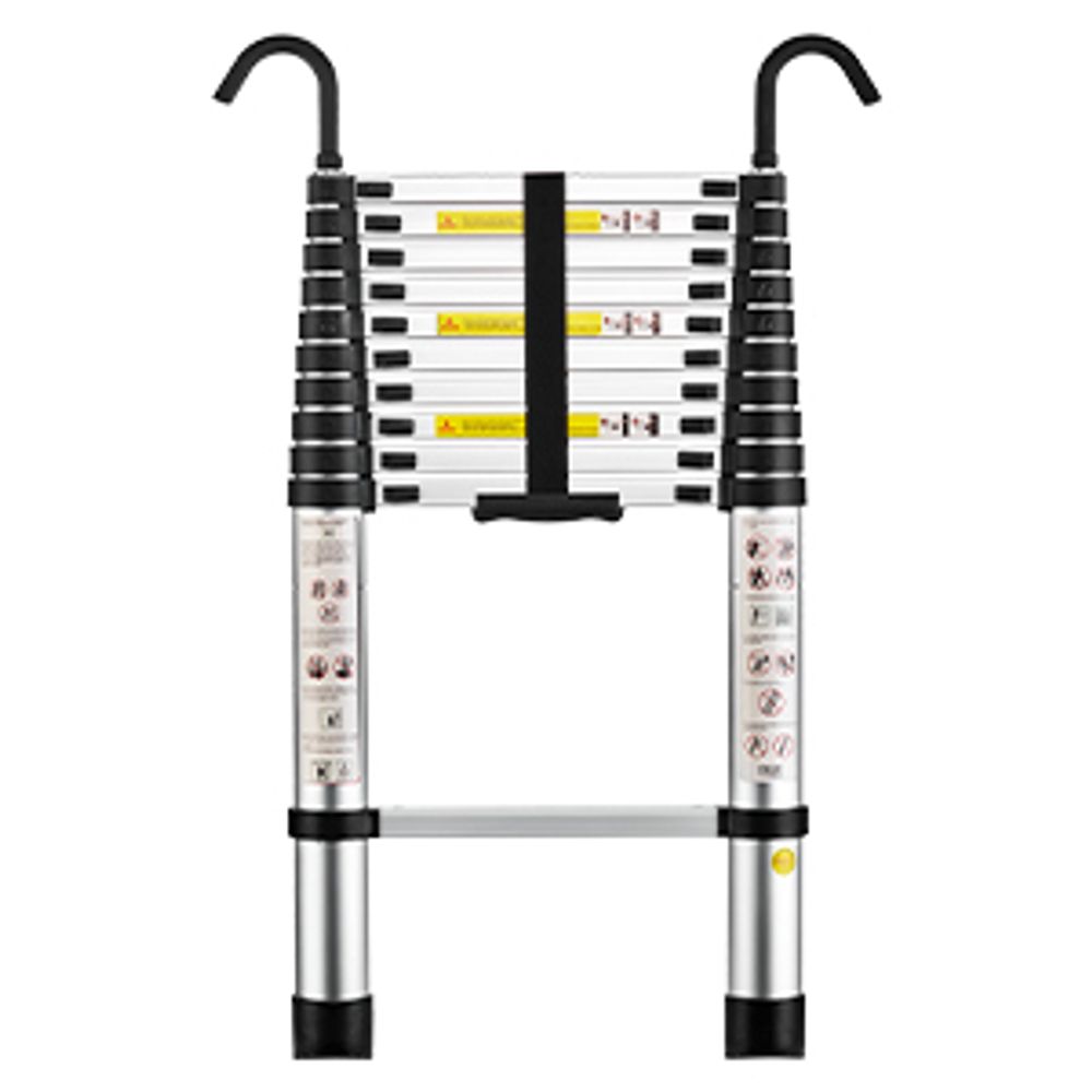 STANEW Teleskopleiter Aluminium 3,2m,Rutschfester Klappleiter Stehleiter Mehrzweckleiter, Abnehmbare Armlehne, Ausziehbare Leiter, Multifunktional Ladder, Maximale Belastbarkeit 150 kg