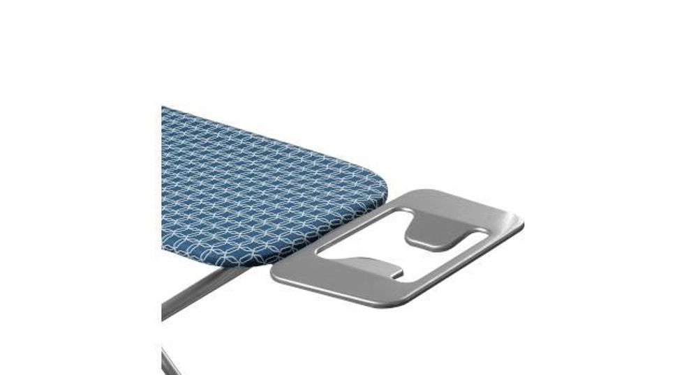 KADAX Bügelbrett mit hitzebeständiger Bügeleisenablage, Robuster Bügeltisch mit stabilen Beinen (Blau)