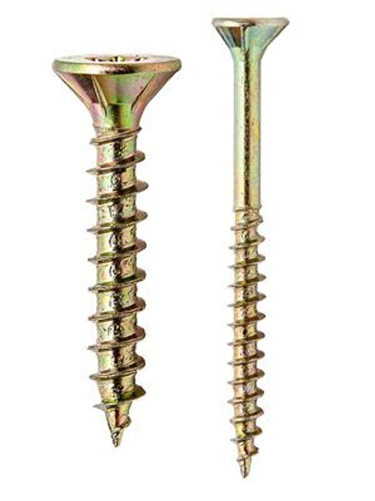 Spanplattenschrauben mit Senkkopf 4,0 x 70 - 200 Stk., teilgewinde, JD-79, gelb verzinkt, Torx, Universalschraube, Holzschraube