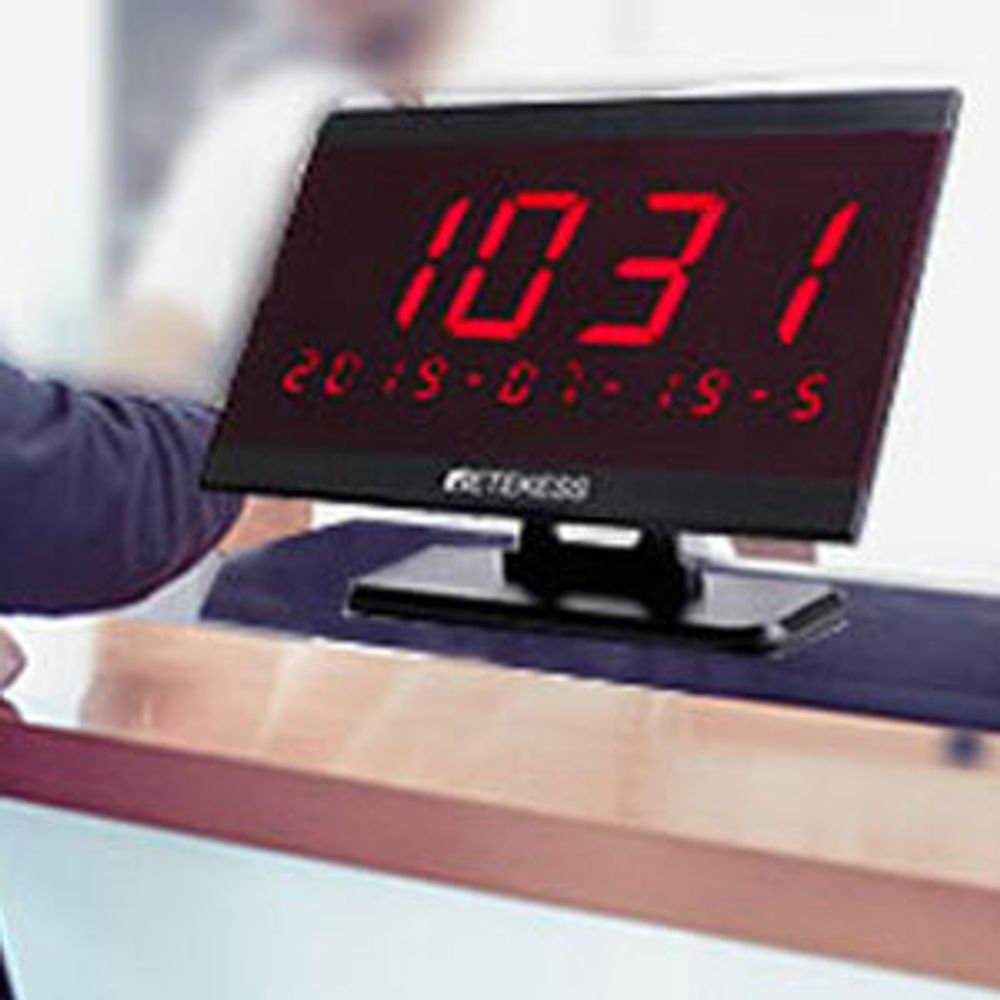 Retekess T128-T117-TD105 Restaurant Pager System, Drahtloses Anrufsystem Sprachübertragungsmodi 1 Uhrenempfänger 1 PC-Displayempfänger für Bar Dentist Clinic Veterinary Shop