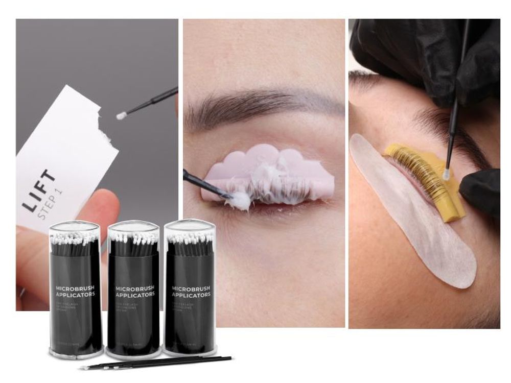 Nanolash Microbrush Applicators Bezwłókienkowe aplikatory do rzęs 1.5mm, 100 sztuk