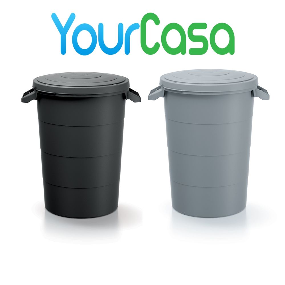 YourCasa Regentonne 80Liter [inkl. Anschlusset & Bohrer] Regenfass Wetterfest aus Kunststoff mit Wasserhahn