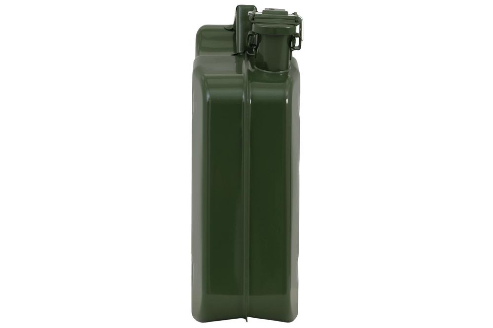 HERMON Metallkanister 10 l, grüner Benzinkanister für Auto und Garten