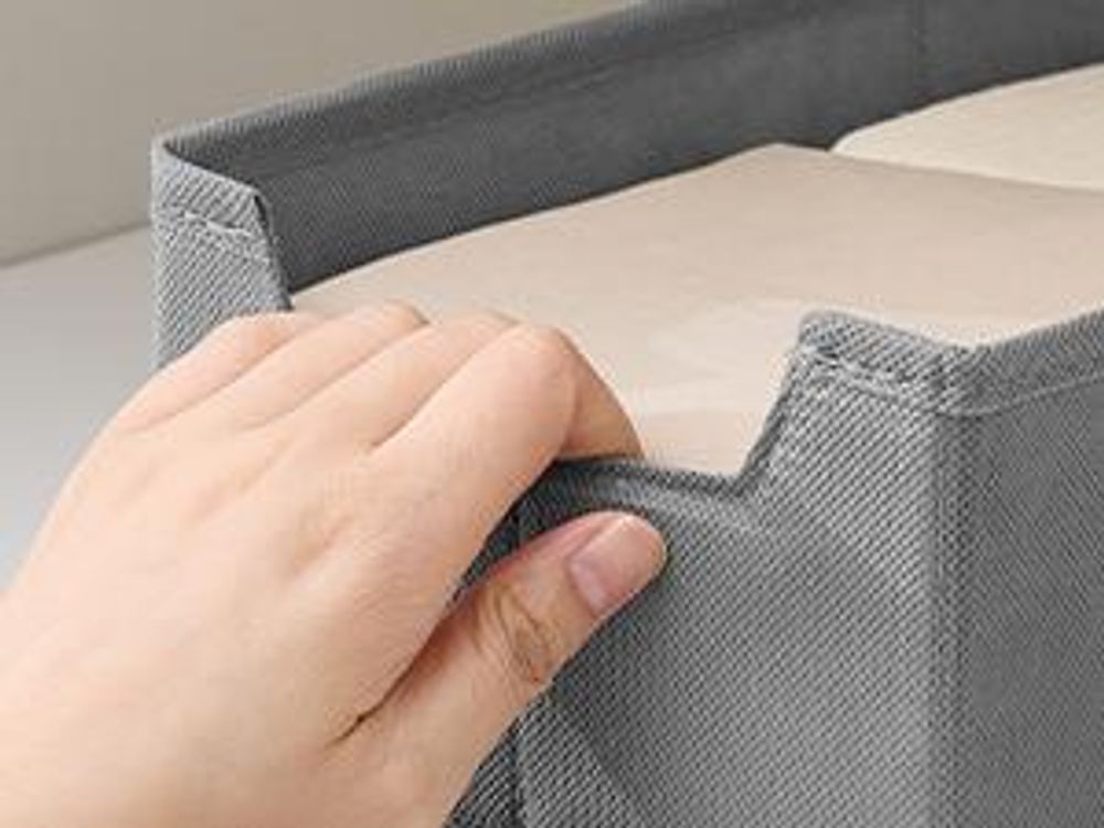 SONGMICS Schubladen-Organizer 4er Set, Unterwäsche-Organizer für IKEA HEMNES und MALM Kommoden, faltbar, grau