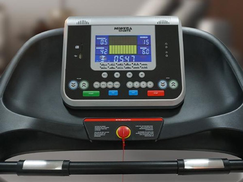 Miweba Sports Laufband HT5000 | Klappbar - breite Lauffläche - Heimtrainer - 12 Programme - App - Incline bis 15% Steigung - bis 18 km/h - 2600 Watt