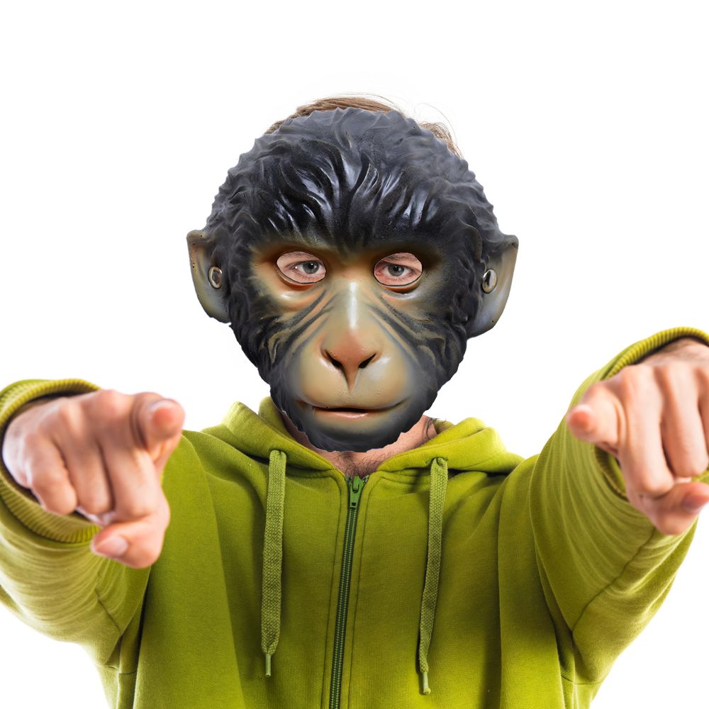 Halloween Maske Affe Gorilla Schimpanse Horror Verkleidung Kostümspiele Horrormaske Cosplay Fasching Karneval Party für Herren Damen Retoo