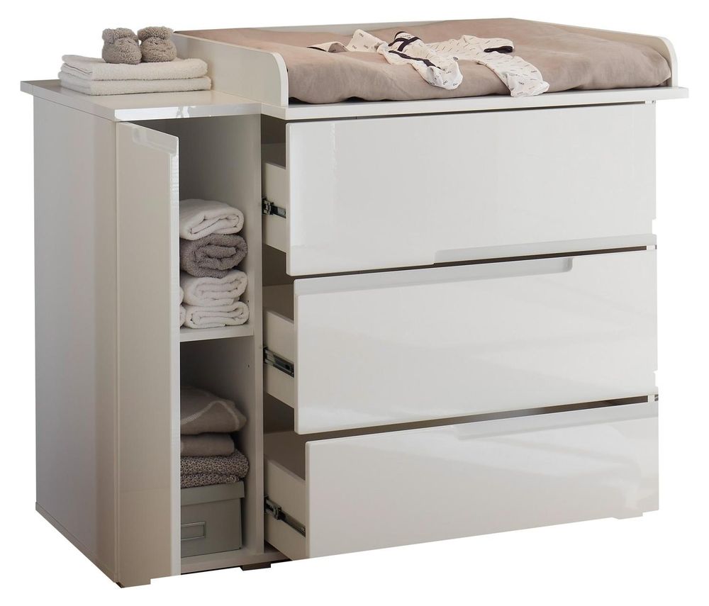 Wickelkommode Spice – moderne Wickelkommode mit Wickelaufsatz und viel Stauraum