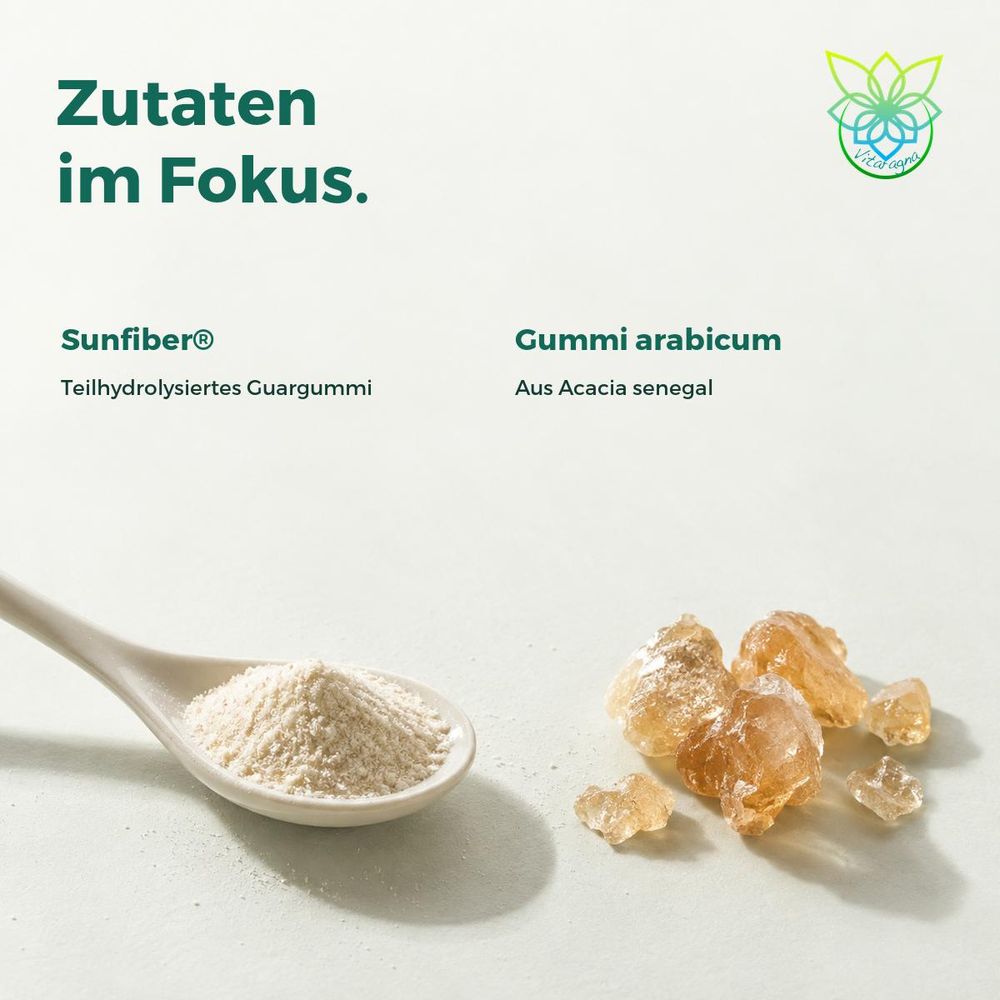 Sunfiber Immuno – Zutaten, illustrative Darstellung