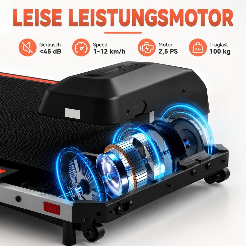 Der leise Motor ermöglicht Training, ohne andere zu stören – ideal für Wohnungen.