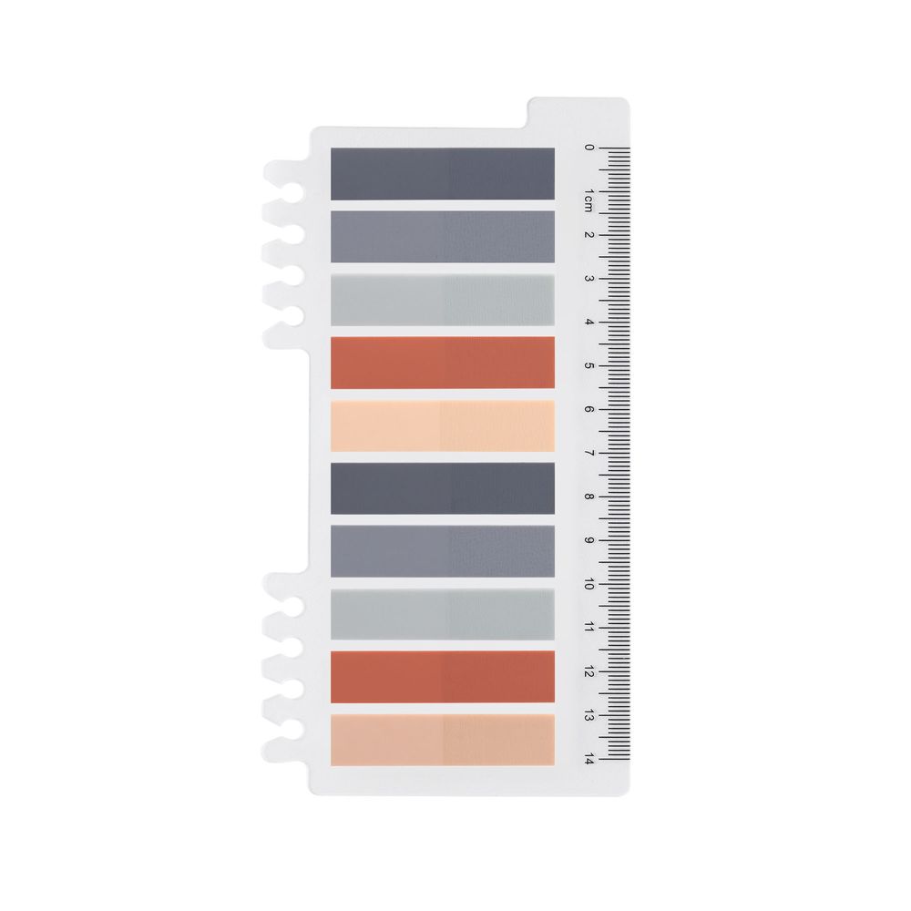 Ordinate-Coral Slate | Sticky Notes | Index Sticky Notes with Ruler | Page marker | Haftnotizen