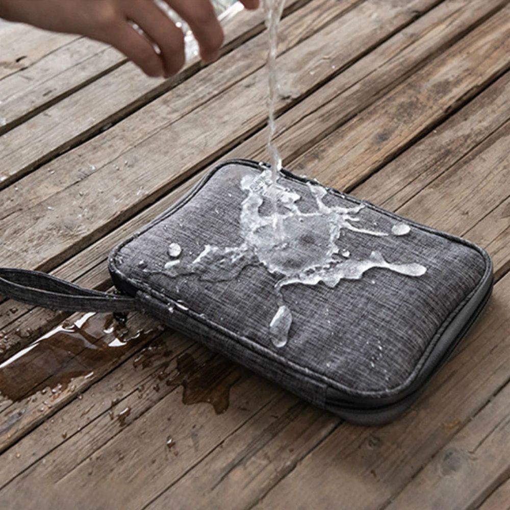 Universal Kabel Organizer Tasche Reise Elektronische Kabeltasche Elektronik Tasche Elektronik-Organizer Kabel Zubehör Festplatte Powerbank Grau L Retoo