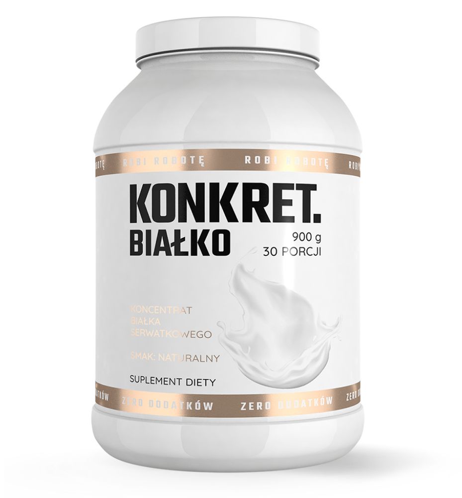 <b>Białko</b> WPC KONKRET w proszku naturalny smak