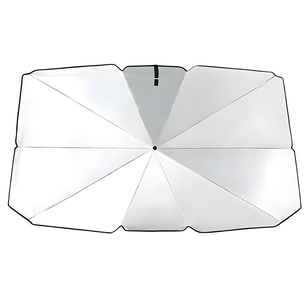 Sonnenschutz Auto Frontscheibe 360° Drehbar, Windschutzscheibe Sonnenschutz mit UV-Schutz, Verstellbarer Stange für KFZ, LKW, SUV 110 x 65 cm Retoo