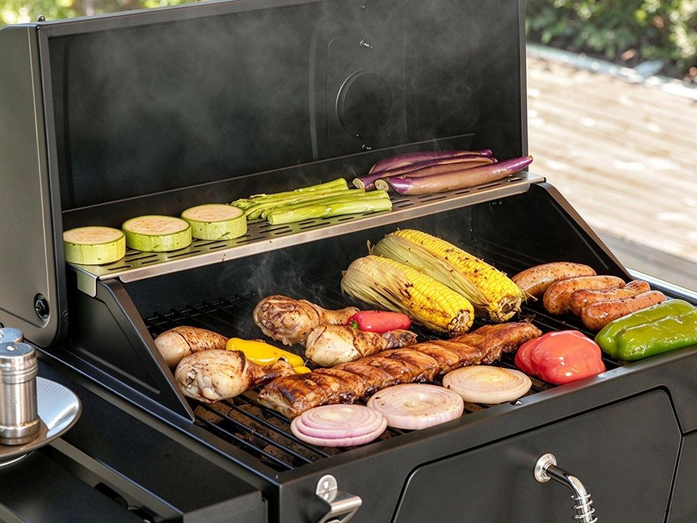 Großer Grillbereich & Warmhaltegitter