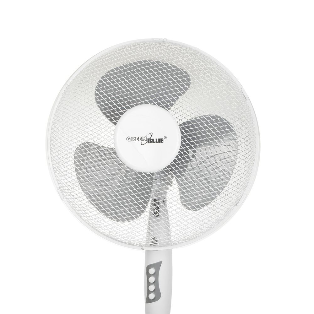 Standventilator Ventilator 40 Watt 3 Geschwindigkeitsstufen Oszillation Bodenventilator Weiß Windmaschine