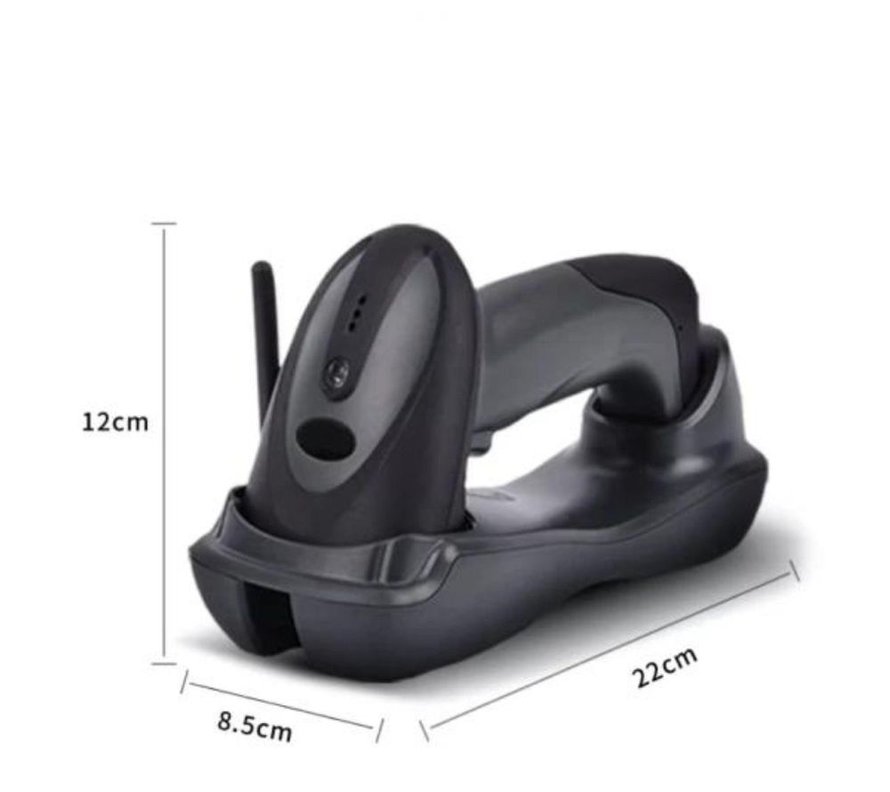 Lettore di codici a barre EAN 1D wireless - USB - con docking station - classe industriale - portata fino a 500 m
