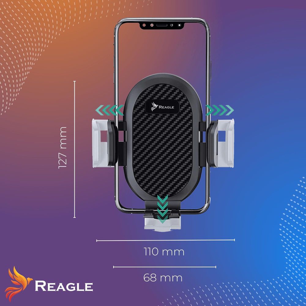 Handyhalterung Auto 360°Drehbare mit EIN-Knopf-Release KFZ für Autos Armaturenbrett & Windschutzscheibe für iPhone Galaxy und Andere Smartphone REAGLE