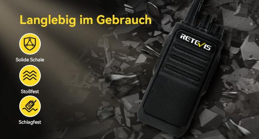 Retevis RT617 Funkgeräte Set, 6 Wege Lade Walkie Talkie, Herausnehmbarer Steckplatz, Ladekontrollleuchte, VOX, PMR Walki Talki für Kirche, Hersteller