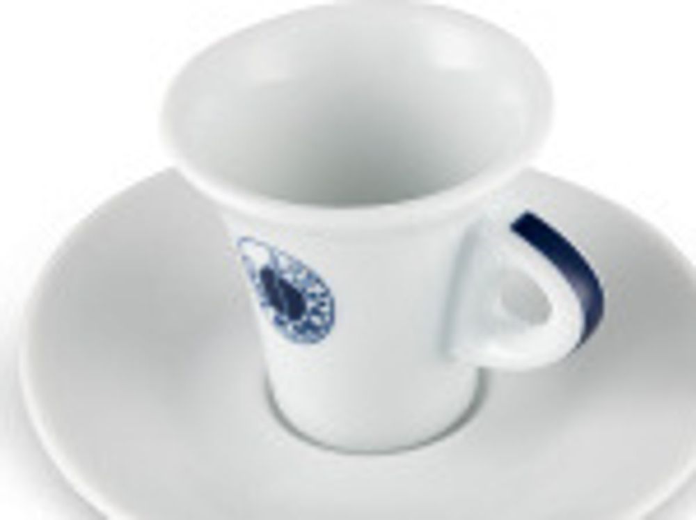 Satz von 6 Keramiktassen mit Untertasse Caffè Borbone Caffè Borbone