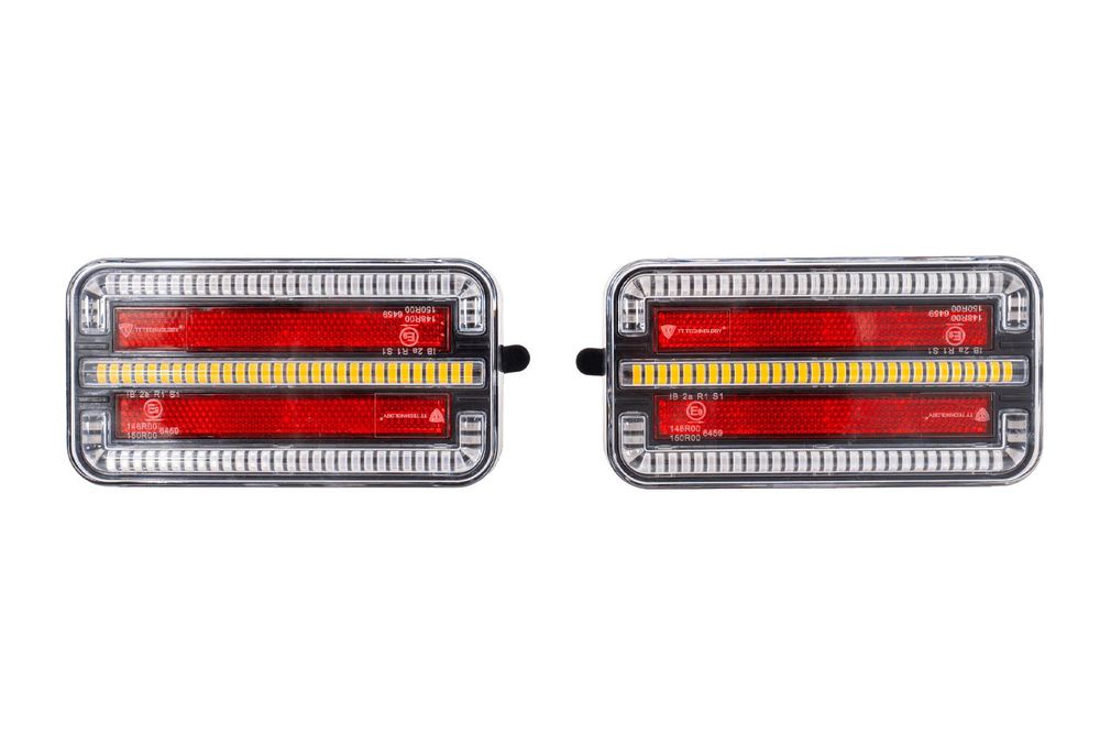 TT TECHNOLOGY TT.12028B-DI kabellose LED Rückleuchten Set, Positionslicht Bremslicht Blinker, 12 bis 24 V, IP65, magnetische Befestigung, für Anhänger