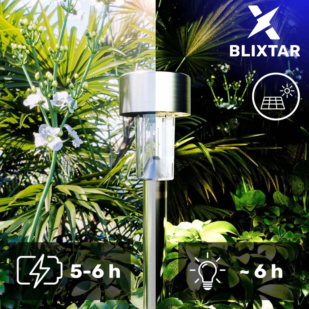 5X Solarleuchte set LED Gartenlampen Solarlampen BLIXTAR