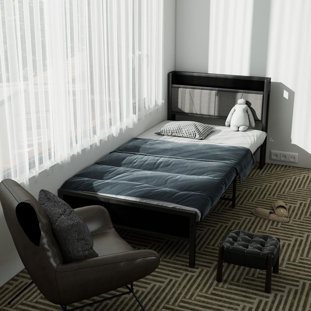 Bettgestell 90x200 cm mit 27 cm Bodenfreiheit