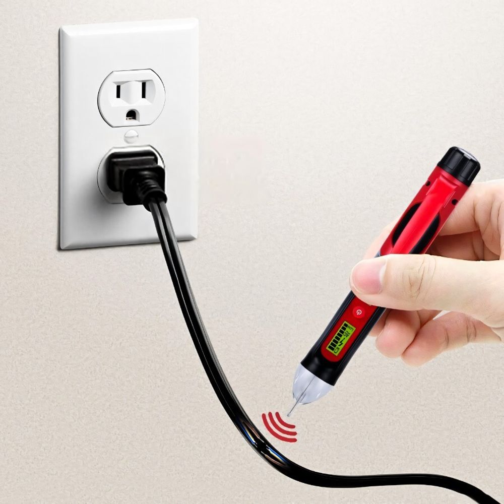 Berührungsloser Spannungsprüfer, Multimeter, LED-Anzeige, AC DC Spannungsmesser, Automatiktaschenlampe, Dectetor, Sensor 12-1000V Retoo