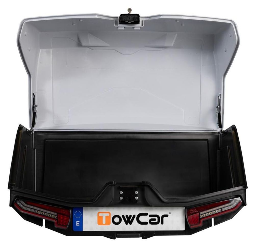 Towbox Alpha Classic Grau - Anhängerkupplungs-Gepäckbox