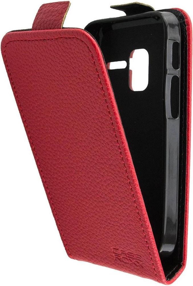 caseroxx Schutz Tasche Hülle Flip Cover kompatibel mit Alcatel 2008G, Smartphone Tasche Flip Cover in rot