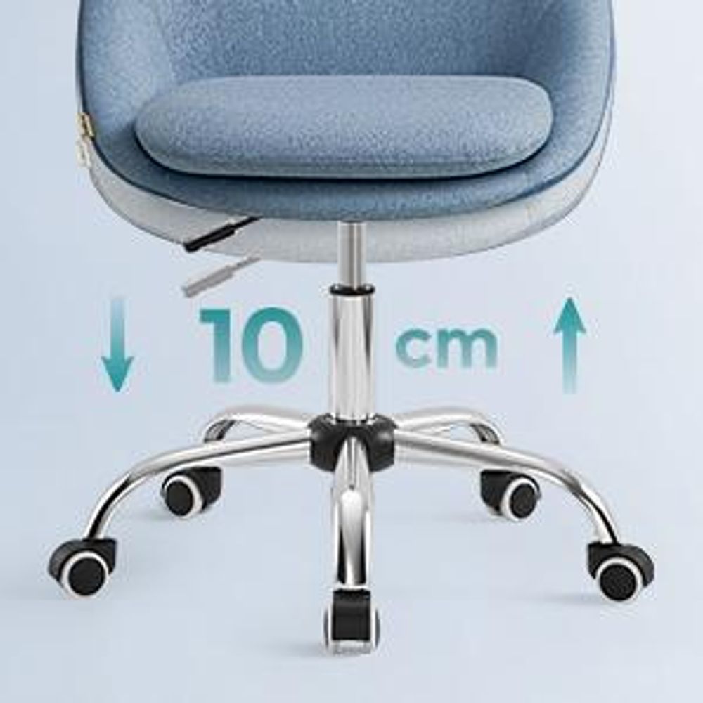 SONGMICS Homeoffice Stuhl, Drehstuhl, Schreibtischstuhl, blau