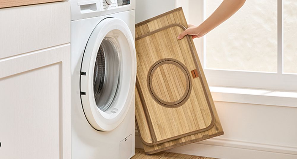 SONGMICS Pfandflaschen-Sammelbehälter, 120 L Pfandflaschen-Behälter, Bambus