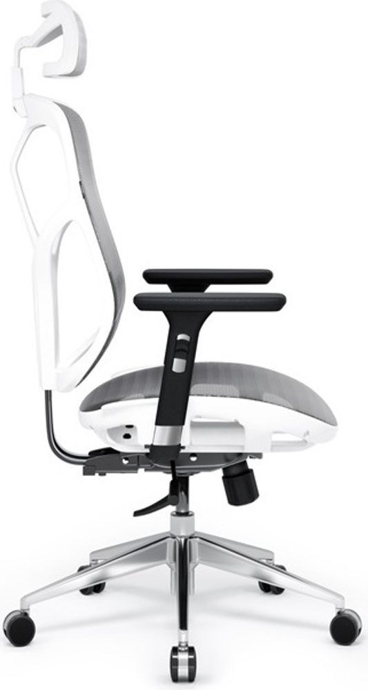 Diablo V-Basic Bürostuhl Chefsessel Netzstoff verstellbare Armlehnen höhenverstellbar ergonomisch Farbwahl (weiß/grau)