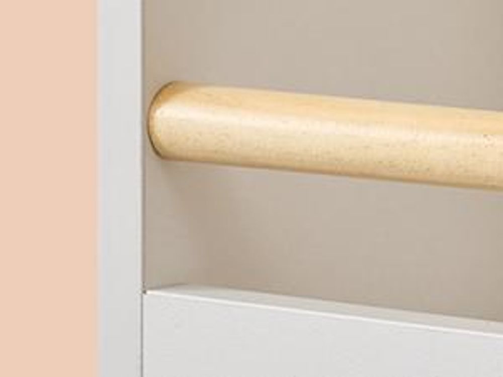 SONGMICS Bücherregal Kinder, Kinderregal mit 3 Ebenen, Spielzeugregal, Wandregal, für Kinderzimmer, Spielzimmer, weiß-naturfarben