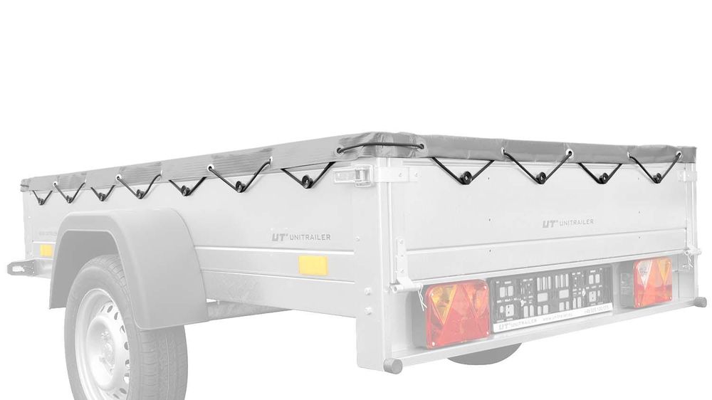 UNITRAILER Flachplane Grau für Garden Trailer 201 KIPP Anhänger 205,7 x 130,9 cm