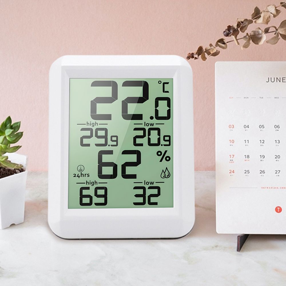 Thermometer Hygrometer Digital Innen LCD Raumthermometer Feuchtigkeitssensor Luftfeuchtigkeit Temperatur Innenräume Büro Babyzimmer Wohnzimmer Retoo