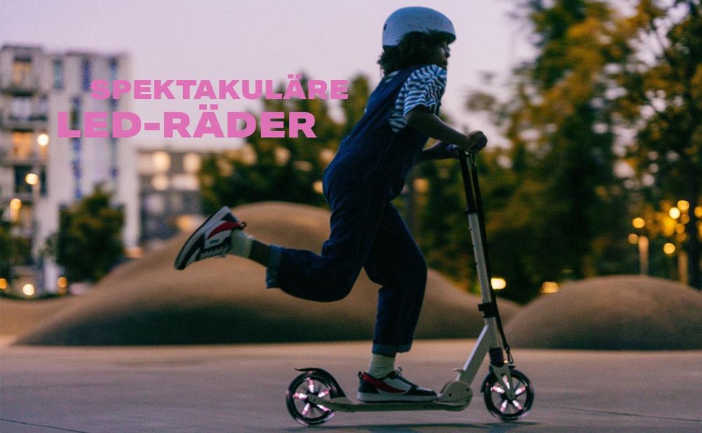 Cityroller MOVINO CITY LIGHT Stoßdämpfer LED-Rollen
