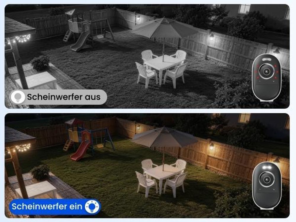 Reolink Argus 3 Pro+Solar Panel Lite, 2K+ 5MP Akku Überwachungskamera Aussen, 2,4/5GHz Dualband, KI Erkennung, Spotlight, Farbnachtsicht, 2-Wege-Audio