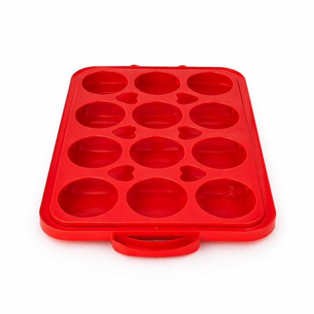 WELLHAUS Kuchenbehälte Rot 31x10cm – Transportbox mit Deckel