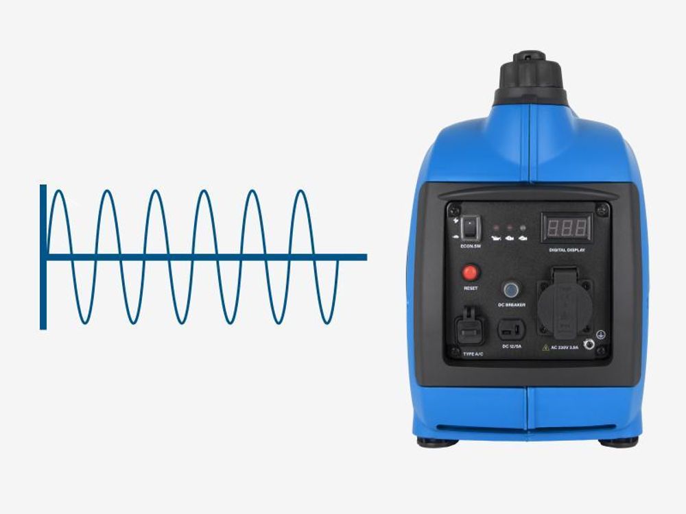 HYUNDAI Inverter-Generator HY1000Si D (1 kW, tragbar, 1 x 230V + 1 x 12V, 1 x USB)