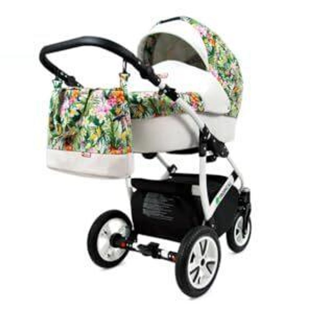 BabyLux® Tropical | Kocárek 3v1 Set | Hibiscus | Kocárek Kombi | Kocárkový set | Kocárek pro deti