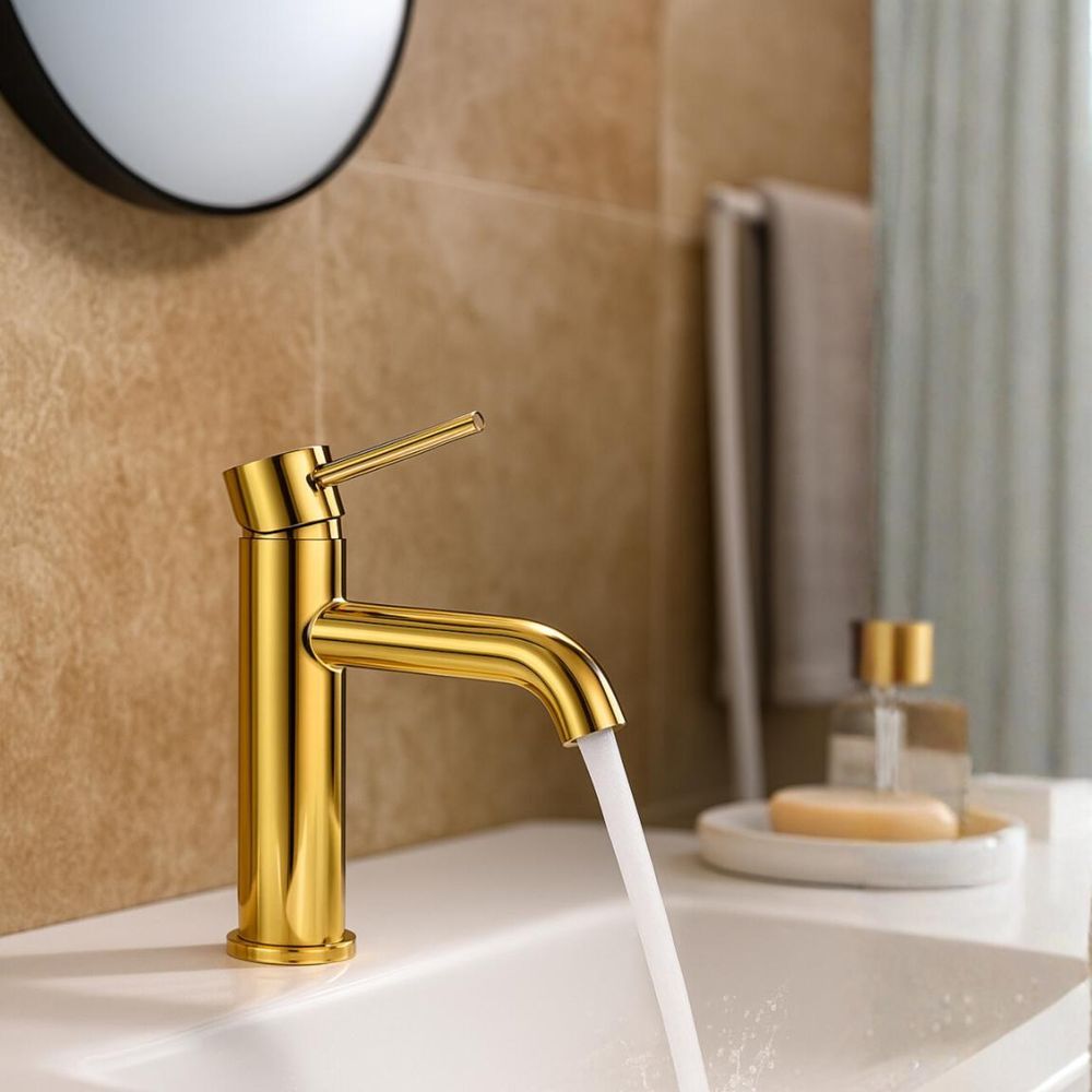 Waschbeckenarmatur mit Einhebelbedienung in modernem Badezimmer Design