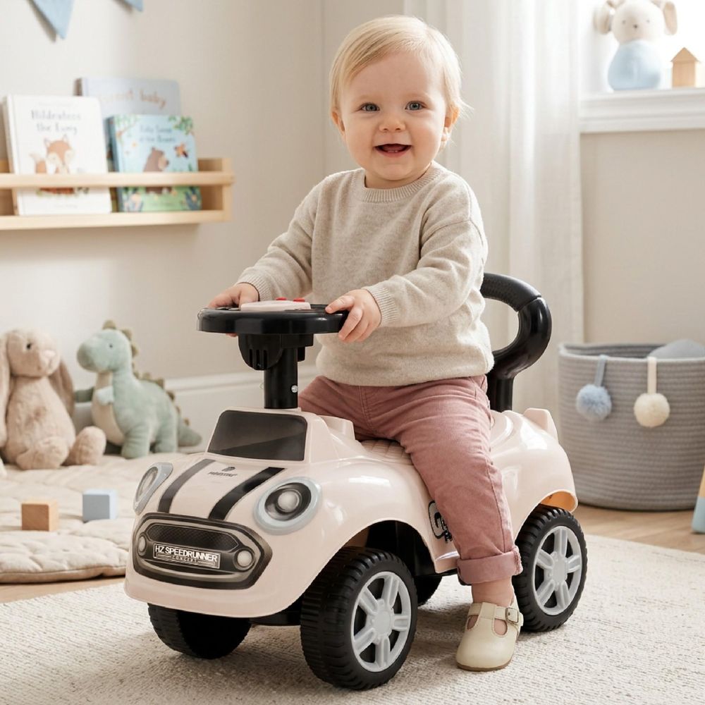 Dítě drží volant odrážedla SUN BABY GO GO Fashion