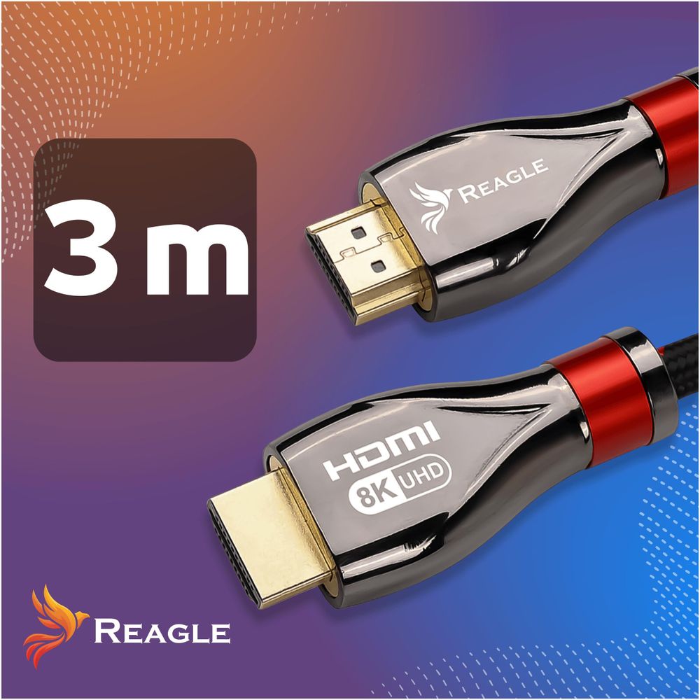 HDMI 2.1 Kabel 8K & 4K Ultra HD, Gaming, 48Gbps 8K@60Hz 4K@120Hz Kompatibel mit Konsole PS5 Xbox Series X S, OLED TV, DTS: X, HDCP 2.2 & 2.3