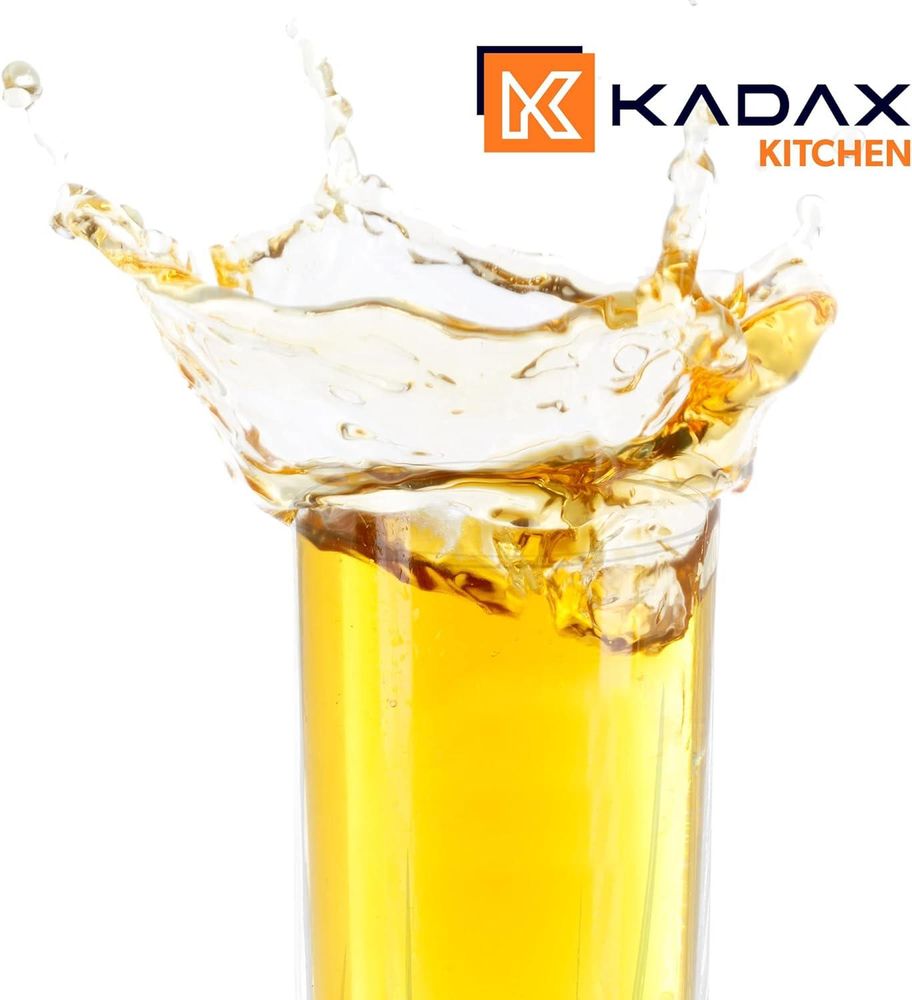 KADAX Trinkgläser aus Glas, Getränkegläser "Meco", 6er Set, hoch, 380ml